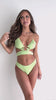 Seashell Paradise High Cut Bikini Set (Lime) - NanaMacs