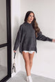 Searching For Comfort Chenille Knit Hoodie (Gunmetal Grey)