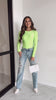 Natural Performer Long Sleeve Bodysuit (Lime) - NanaMacs