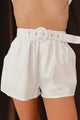 Bonded Pair Two-Piece Linen Shorts Set (Off White) - NanaMacs