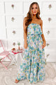 Bonafide Beauty Strapless Floral Maxi Dress (Blue/Lilac) - NanaMacs