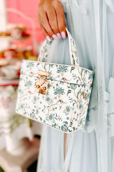 Cottagecore Beauty Floral Box Bag (Blue Flower) - NanaMacs