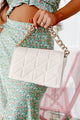 Always Chic Babe Quilted Linen Crossbody (Ivory) - NanaMacs