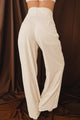 Chic Selections Crop Top & Wide Leg Pants Set (Cream) - NanaMacs