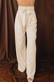 Chic Selections Crop Top & Wide Leg Pants Set (Cream) - NanaMacs