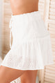 Hometown Honey Eyelet Lace Mini Skirt (White) - NanaMacs