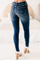 Misha Mid-Rise Distressed Skinny Kancan Jeans (Dark) - NanaMacs