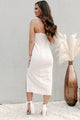 Promise Of Forever Shirred Bust Midi Dress (Ivory) - NanaMacs
