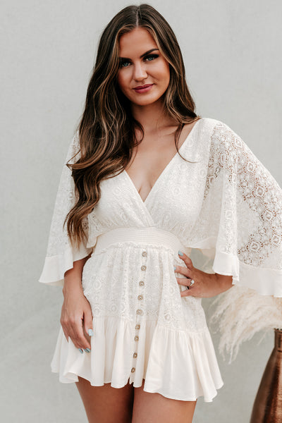 Desert Desire Crochet Lace Romper (Cream) - NanaMacs