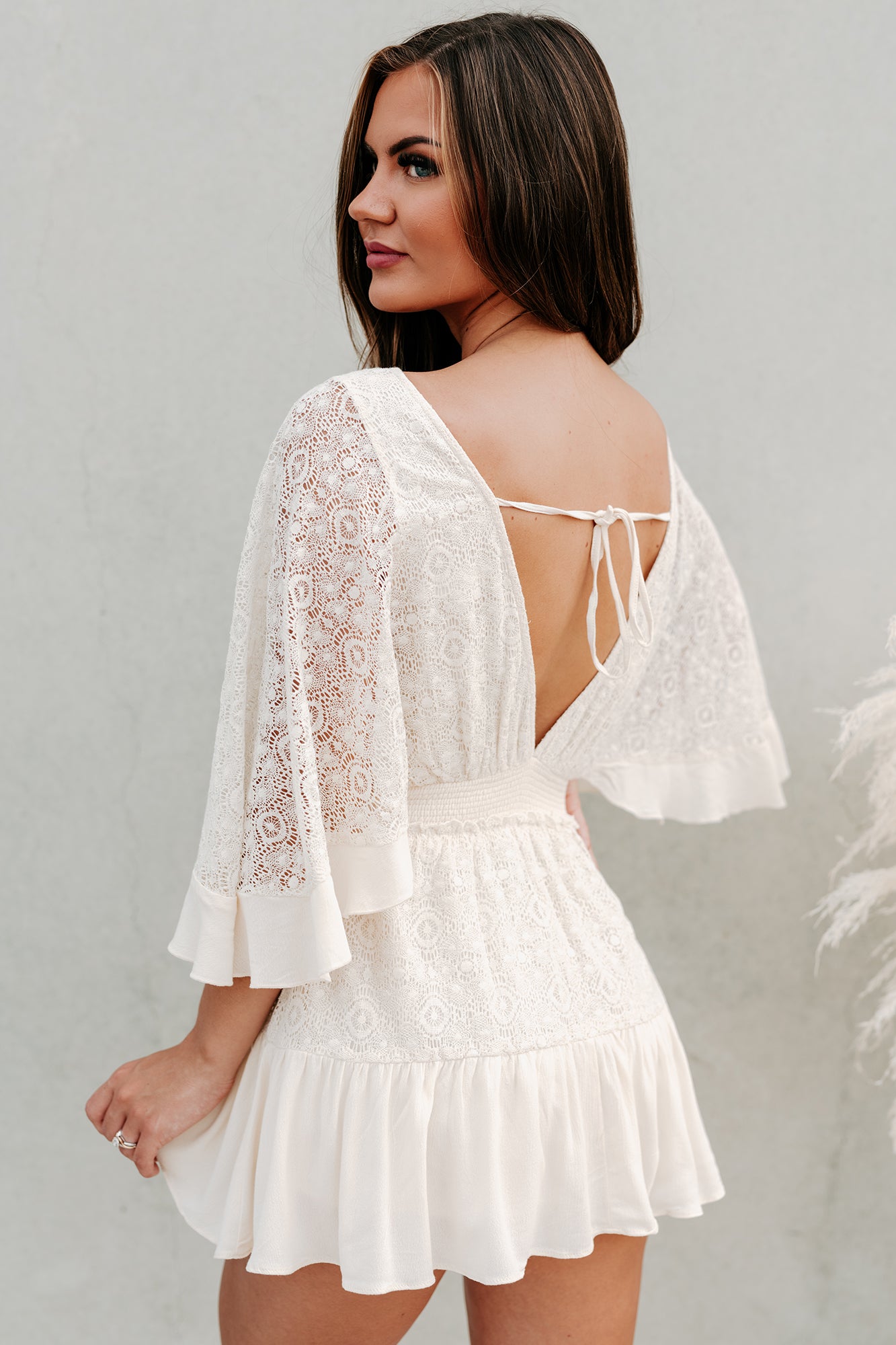 Desert Desire Crochet Lace Romper (Cream) - NanaMacs