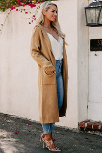 Hard To Handle Hooded Cardigan (Taupe) - NanaMacs