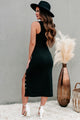 Shayna NanaMacs Twist-Front Cut-Out Sleeveless Midi Dress (Black) - NanaMacs