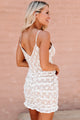 At A Premium Lace Mini Dress (White/Beige) - NanaMacs