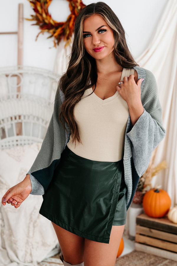 Winging It Dolman Sleeve Cardigan (Olive/Midnight) - NanaMacs