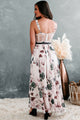 Romantic Reasons Lace Bustier Floral Maxi Dress (Mauve) - NanaMacs
