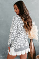 All Warm & Cuddly Fuzzy Leopard Print Sweater (Grey/Ivory) - NanaMacs
