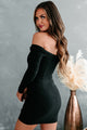 Rissa Off-The-Shoulder Bodycon Dress (Black) - NanaMacs