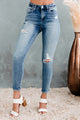 Gisele Flying Monkey High-Rise Distressed Skinny Jeans (Light Medium) - NanaMacs