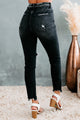 Nessie Flying Monkey High-Rise 5-Button Skinny Jeans (Black) - NanaMacs