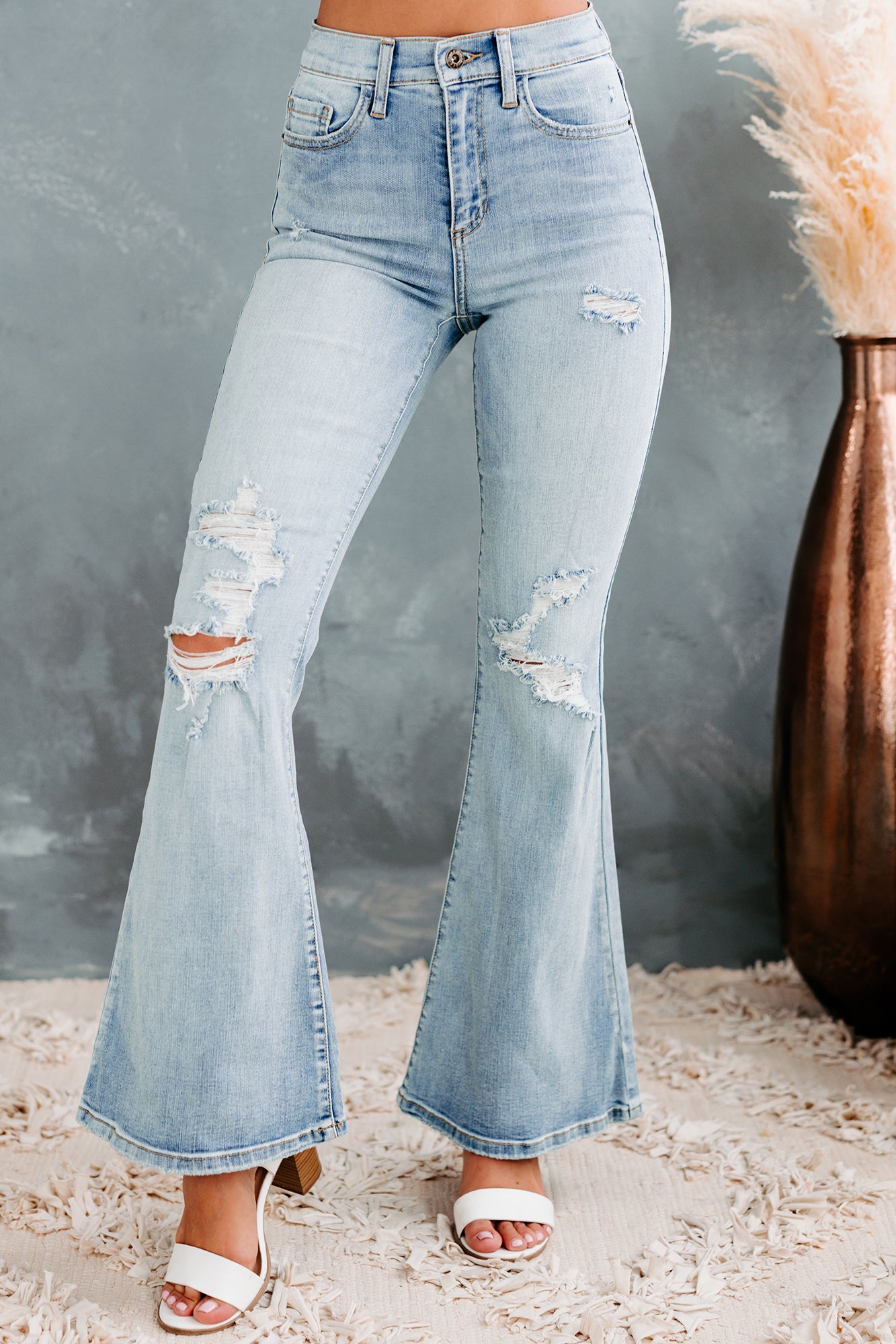 Flare For The Obvious Sneak Peek High Rise Flare Jeans (Light) · NanaMacs