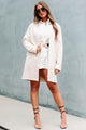 Shocking Discovery Faux Suede Open-Front Coat (Cream) - NanaMacs