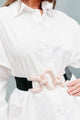 Eunice Oversized Button-Down Shirt (White) - NanaMacs