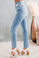 Walden Sneak Peek High Rise 90's Skinny Jeans (Light Vintage) - NanaMacs