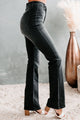 Josette Sneak Peek High Rise Button-Fly Bootcut Jeans (Black) - NanaMacs
