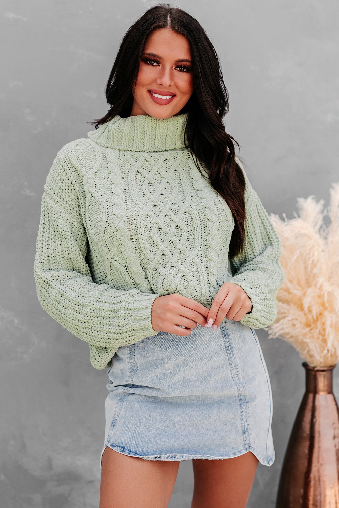 Chenille cable sale knit sweater