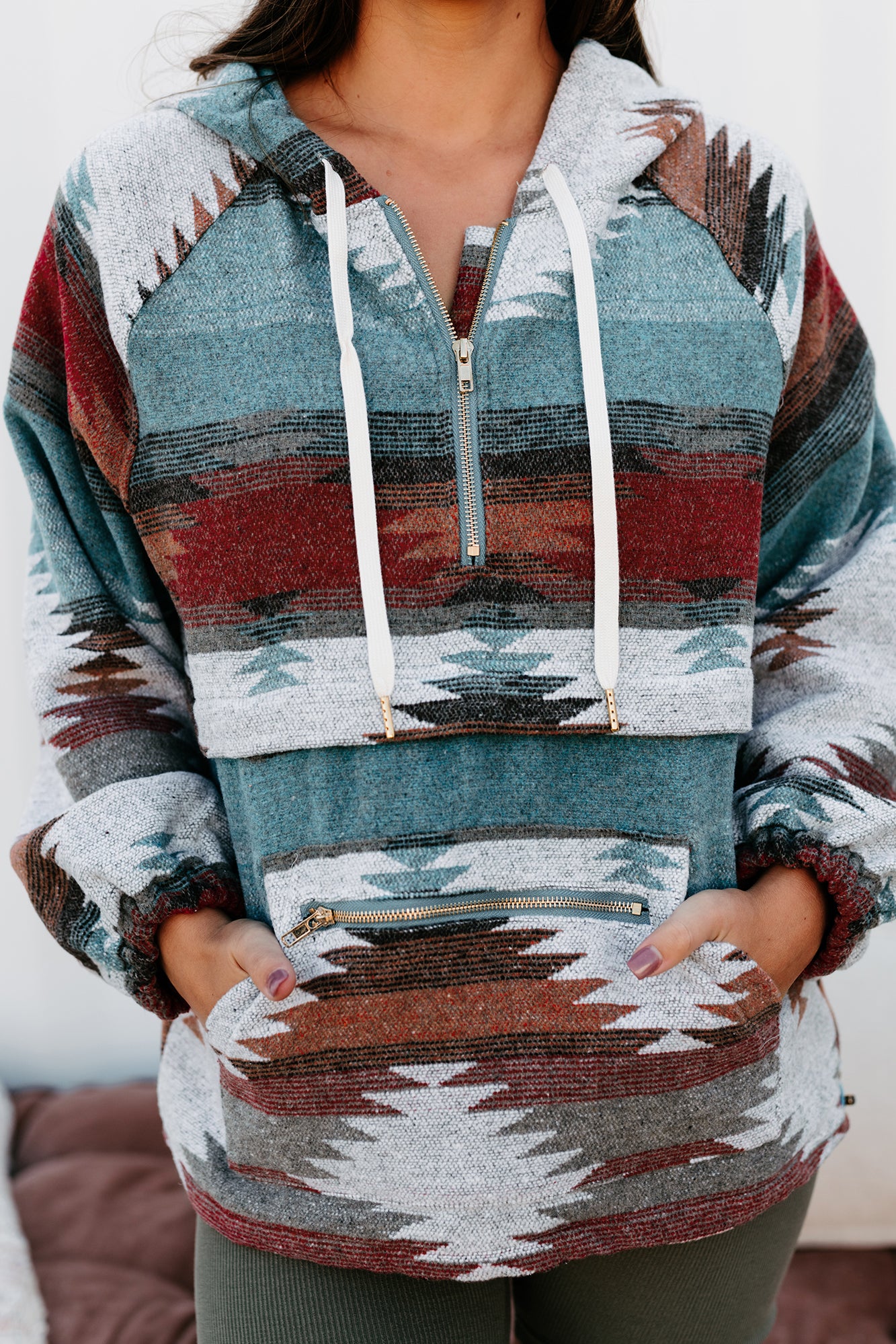 Aztec print online hoodie