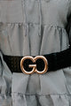 Bring It Together Wide Woven Faux Leather Belt (Black) - NanaMacs