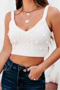 Finding Inspiration Sweater Knit Crop Tank Top (Ivory) - NanaMacs