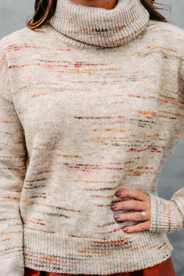 Lilou Cowl Neck Knit Sweater (Oat Multi) - NanaMacs