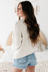 Staying Away Fuzzy Knit Cardigan (Whip Cream) - NanaMacs