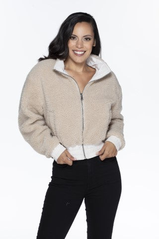 Winter Activities Reversible Sherpa Jacket (Mauve) - NanaMacs