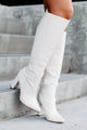 Milla Knee High Billini Boots (Ivory Scale) - NanaMacs