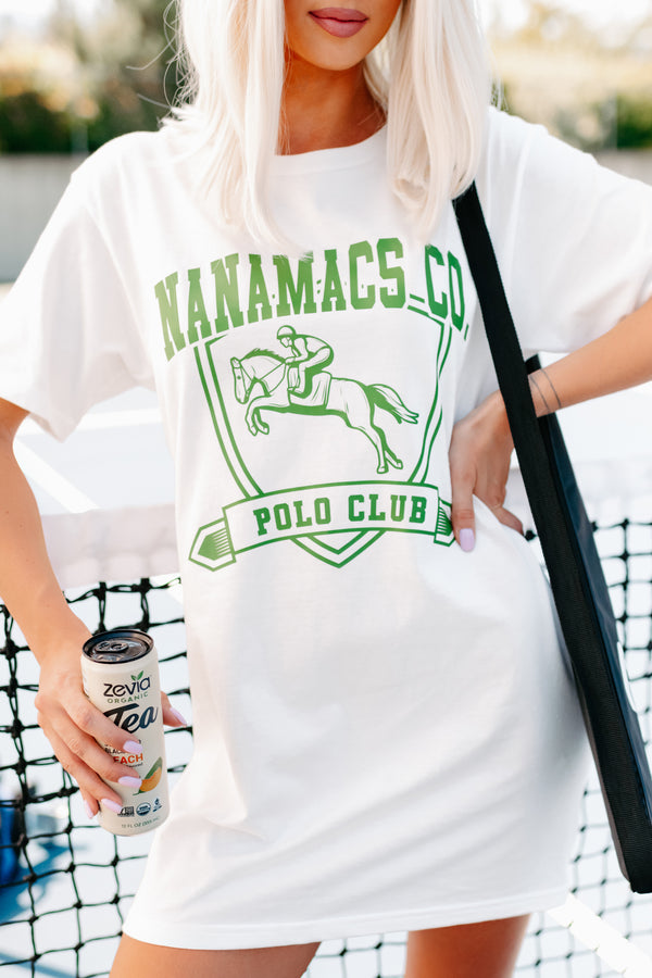 "NanaMacs Co. Polo Club" Graphic - Multiple Shirt Options (White) - Print On Demand - NanaMacs