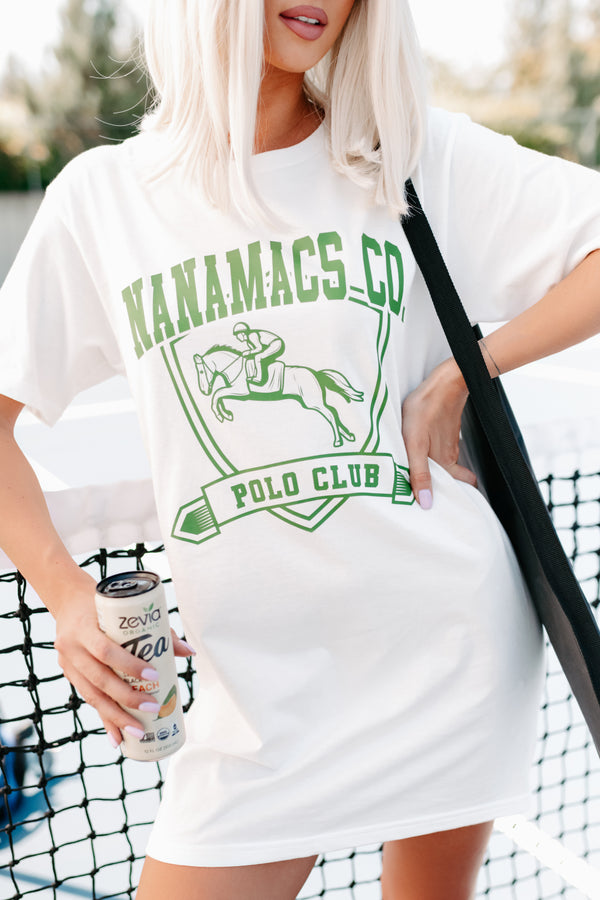 "NanaMacs Co. Polo Club" Graphic - Multiple Shirt Options (White) - Print On Demand - NanaMacs