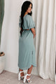 Forever By Your Side Tie-Front Midi Dress (Blue) - NanaMacs
