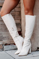 Milla Knee High Billini Boots (Ivory Scale) - NanaMacs