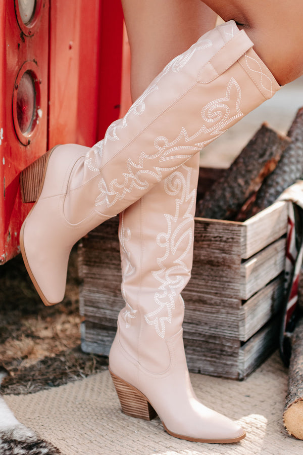 Charley Faux Leather Billini Cowboy Boots (Rose Clay) - NanaMacs