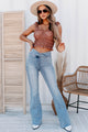 Next Rodeo Risen Non-Distressed Pull-On Flare Jeans (Light) - NanaMacs