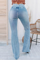 Next Rodeo Risen Non-Distressed Pull-On Flare Jeans (Light) - NanaMacs