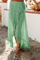 Botanical Beauty Floral Wrap Skirt (Green/Multi) - NanaMacs