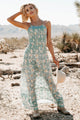 Eloisia Smocked Floral Lace Maxi Dress (Jade) - NanaMacs