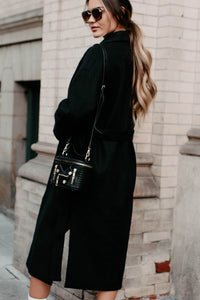 Braving The Cold Belted Trench Coat (Black) - NanaMacs