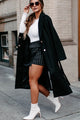 Braving The Cold Belted Trench Coat (Black) - NanaMacs