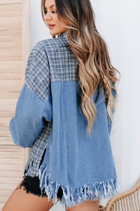 Keep On Coming Plaid Shacket (Blue) - NanaMacs