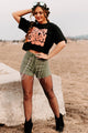 "Every Day Is A Dream" Boxy Fit Puff Graphic Crop Tee (Black) - Print On Demand - NanaMacs