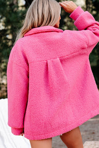 Heres To Today Sherpa Jacket (Pink) - NanaMacs